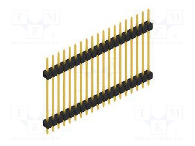 Connector: pin strips; pin header; male; PIN: 19; 2.54mm; THT; 1x19