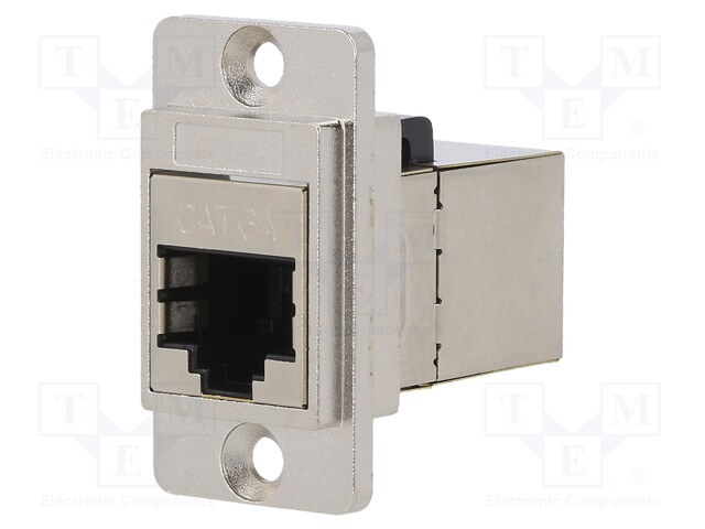 Coupler; DUALSLIM; Cat: 6a; shielded; 29mm; Mat: metal
