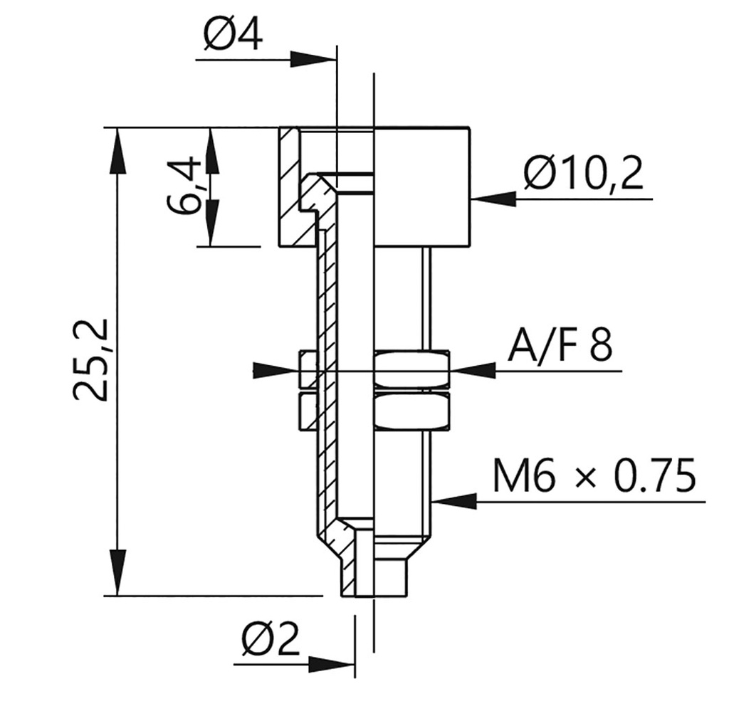 Socket; 4mm banana; 36A; 60VDC; Cutout: Ø6mm; yellow; nickel plated