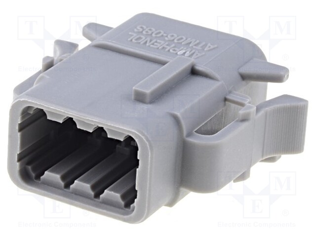 Connector: wire-wire; ATM; plug; female; PIN: 8; IP67; Locking: latch
