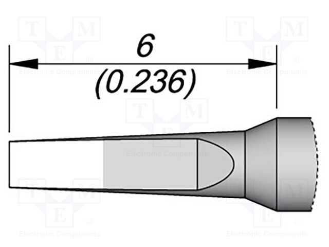 Tip; chisel; 1x0.2mm