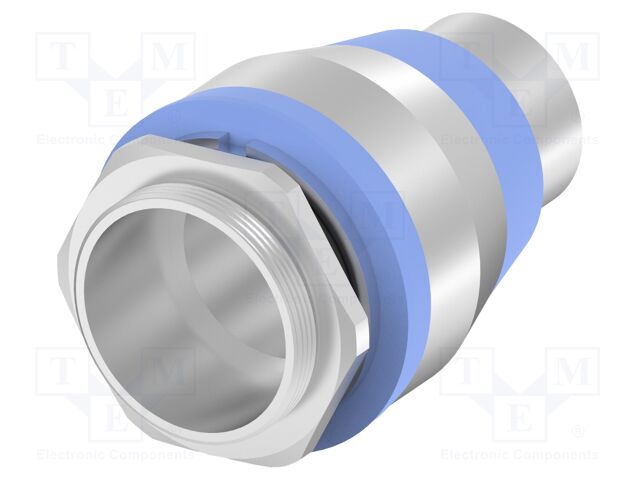 Straight terminal connector; Thread: metric; stainless steel