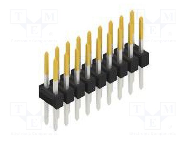 Connector: pin strips; pin header; male; PIN: 18; 2.54mm; THT; 2x9