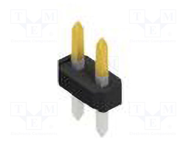 Connector: pin strips; pin header; male; PIN: 2; 2.54mm; THT; 2x1