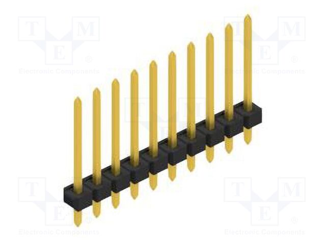 Connector: pin strips; pin header; male; PIN: 10; 2.54mm; THT; 1x10