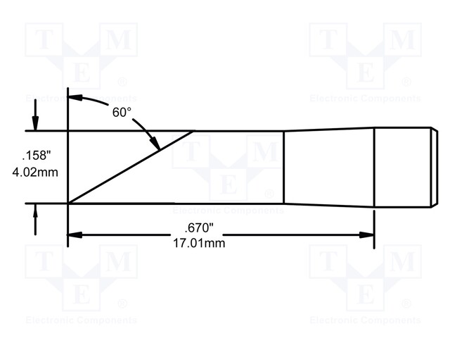 Tip; hoof; 4mm; 421°C; for soldering station