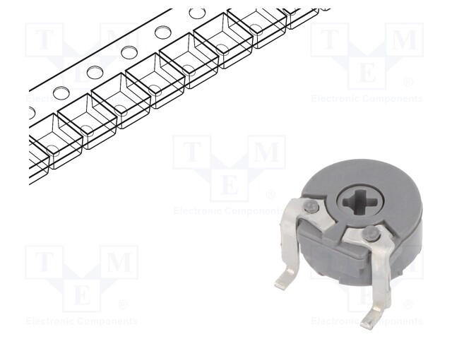 Potentiometer: mounting; single turn,horizontal; 1MΩ; 100mW; SMD