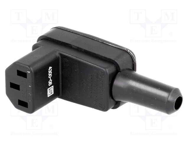 Connector: AC supply; plug; female; 10A; 250VAC; IEC 60320; C13 (F)
