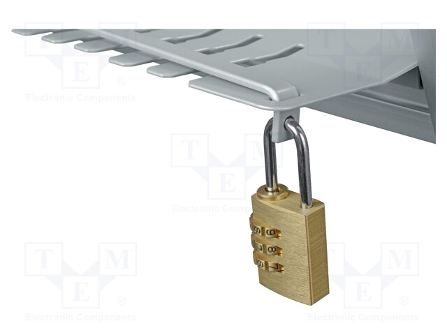 Locking rail with lock; Mat: steel