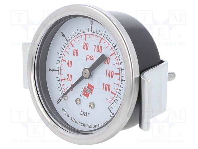 Manometer; 0÷12bar; non-aggressive liquids,inert gases; 63mm