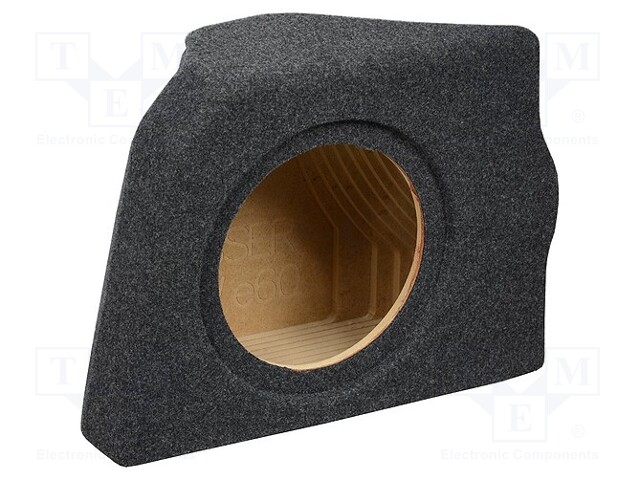 Car loudspeaker enclosure; MDF; gray melange; textil; 17l; 250mm