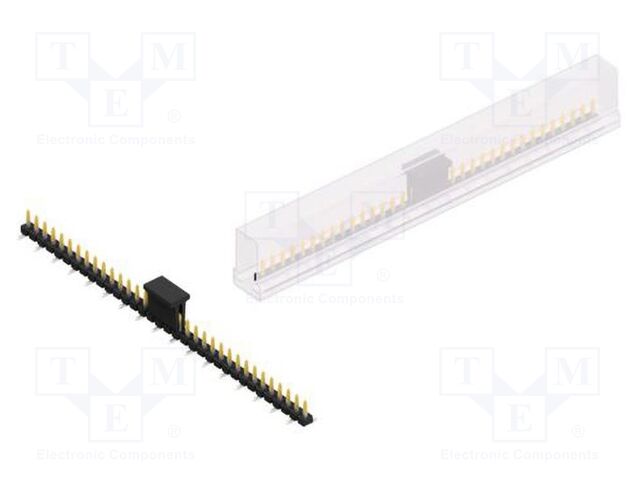 Connector: pin strips; pin header; male; PIN: 34; 2.54mm; SMT; 1x34