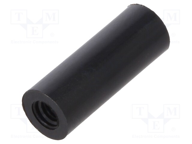 Spacer sleeve; cylindrical; polyamide; M3; L: 16mm; Øout: 6mm