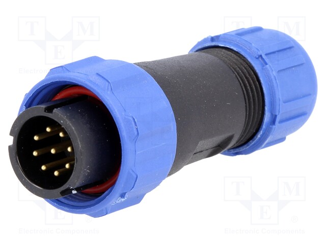 Plug; male; SP13; PIN: 9; IP68; 4÷6.5mm; 3A; soldering; for cable
