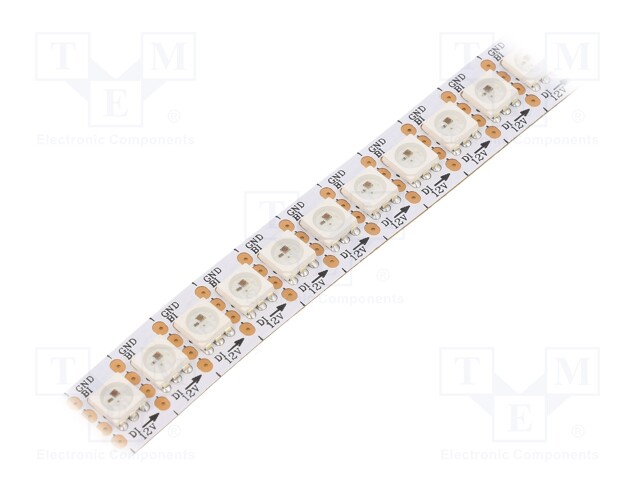 Programmable LED tape; RGB; 5050; 12V; LED/m: 144; 12mm; black PCB