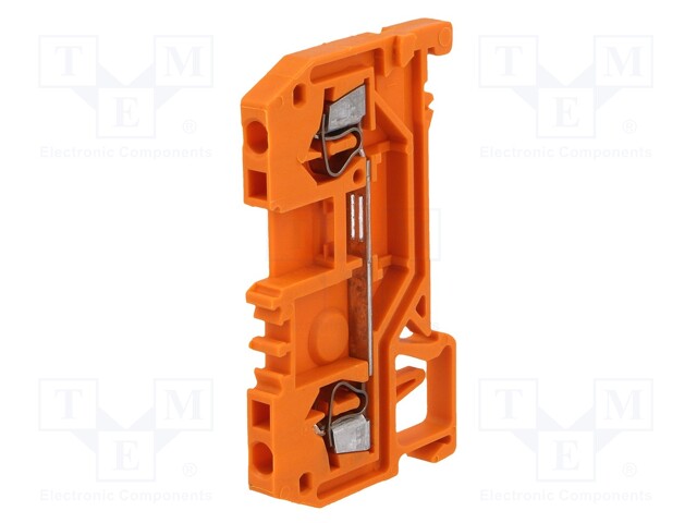 Splice terminal: rail; 0.08÷1.5mm2; ways: 1; terminals: 2; orange