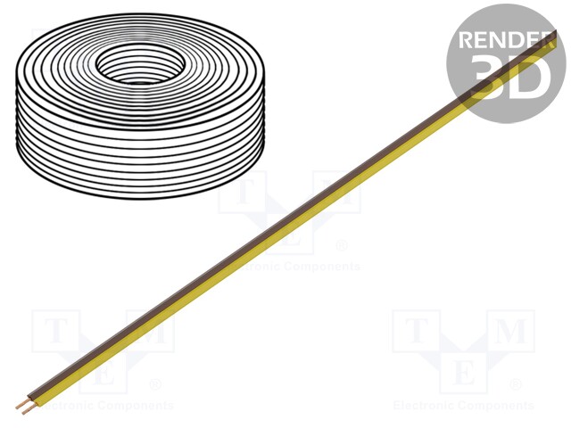 Wire; LiYz; 2x0,25mm2; 350V; Package: 25m; Cu; stranded