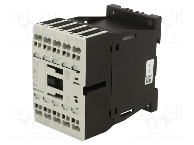 Contactor: 3-pole; NO x3; Auxiliary contacts: NC; 24VAC; 9A; DILM9