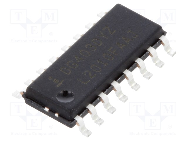 IC: analog switch; SPDT; Channels: 2; SO16; Package: tube; 30mA