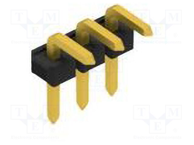 Connector: pin strips; pin header; male; PIN: 3; 2.54mm; THT; 1x3
