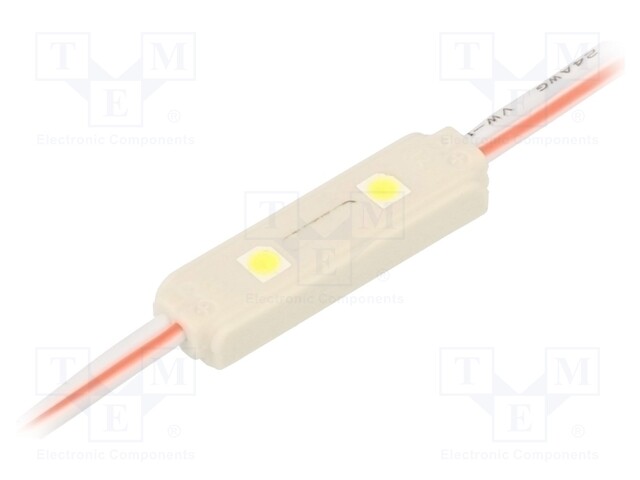 Module: LED; Colour: white cold; 0.3W; 15(typ)lm; 12VDC; 120°