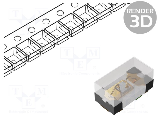 LED; SMD; 0402; red; 15÷35mcd; 1x0.5x0.45mm; 120°; 1.6÷2.4V; 20mA