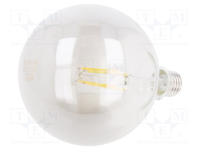 LED lamp; grey; E27; 230VAC; 8W; 360°; 2700K