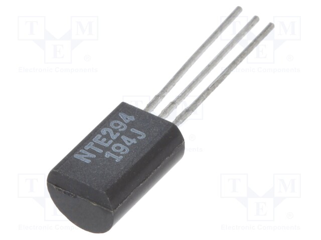 Transistor: PNP; bipolar; 50V; 1A; 1W; TO92