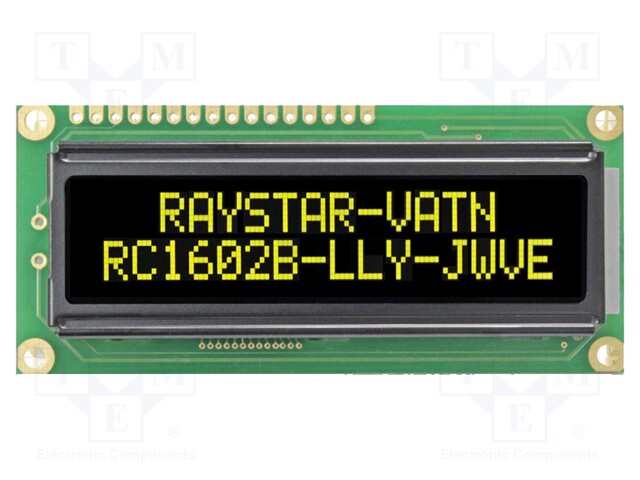 Display: LCD; alphanumeric; VA Negative; 16x2; 80x36x13.2mm; LED