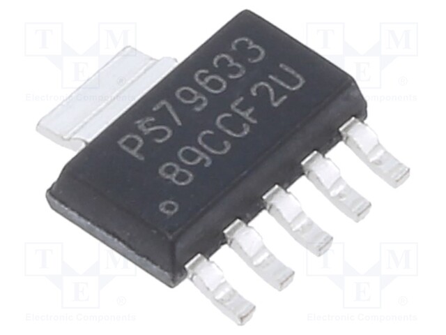 IC: voltage regulator; LDO,fixed; 3.3V; 1A; SOT223-6; SMD