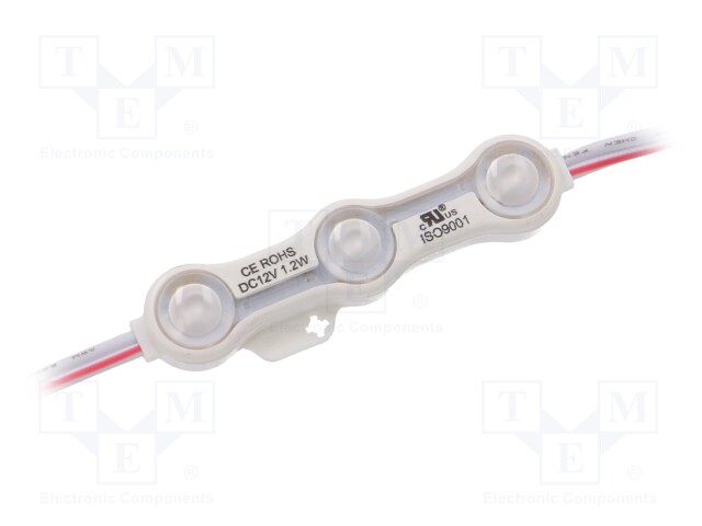 LED; blue; 1.2W; IP68; 12VDC; 160°; No.of diodes: 3; Case: 5730