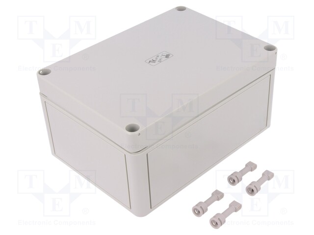 Enclosure: multipurpose; X: 130mm; Y: 180mm; Z: 90mm; TK PS; grey
