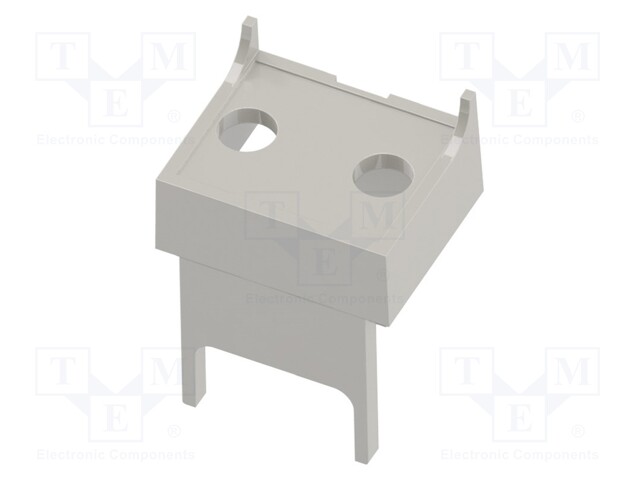 Terminals cover; 1M Modulbox One; grey; 10.16mm; Holes no: 2
