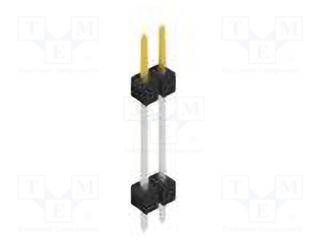 Connector: pin strips; pin header; male; PIN: 2; 2.54mm; THT; 1x2