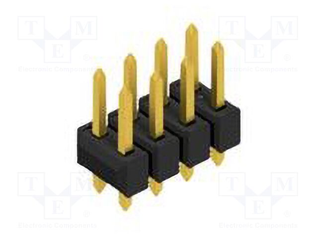 Connector: pin strips; pin header; male; PIN: 8; 2.54mm; THT; 2x4
