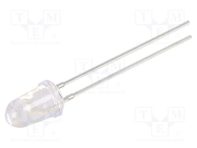 LED; UV; 30°; 20mA; 114mW; 360÷370nm; 3÷3.8V; THT; Front: convex