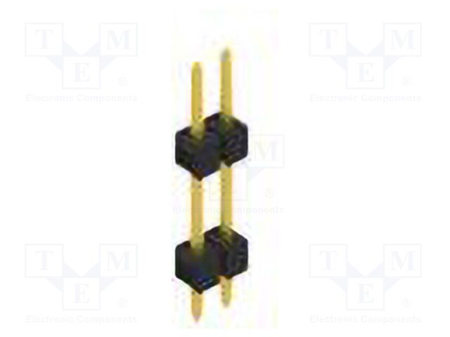 Connector: pin strips; pin header; male; PIN: 2; 2.54mm; THT; 1x2