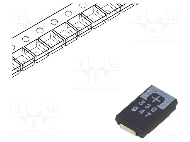 Capacitor: tantalum-polymer; 330uF; 4VDC; TPE; SMD; ±20%; -55÷105°C