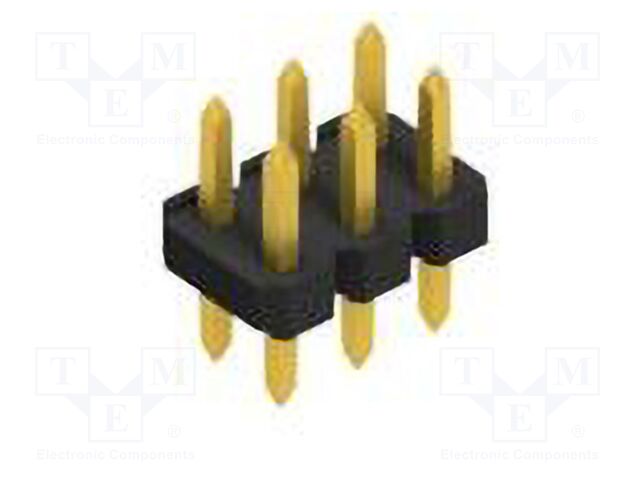 Connector: pin strips; pin header; male; PIN: 6; 2.54mm; THT; 2x3