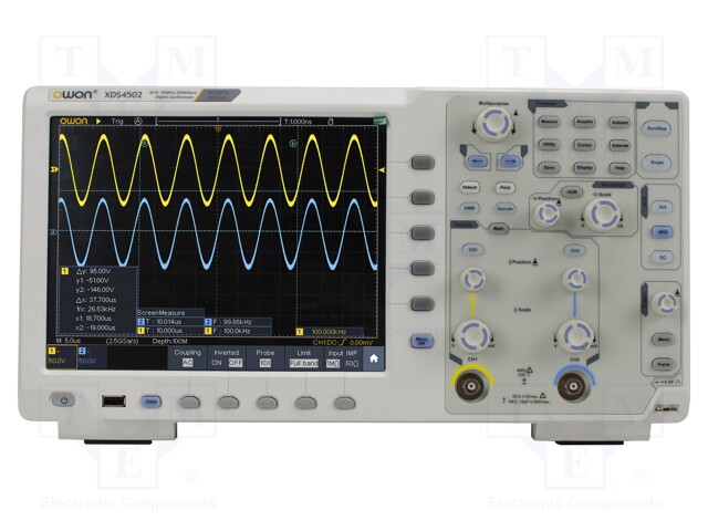 Oscilloscope: digital; Ch: 2; 500MHz; 5Gsps; 400Mpts; LCD TFT 10,4"