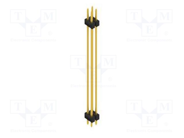 Connector: pin strips; pin header; male; PIN: 4; 2.54mm; THT; 2x2