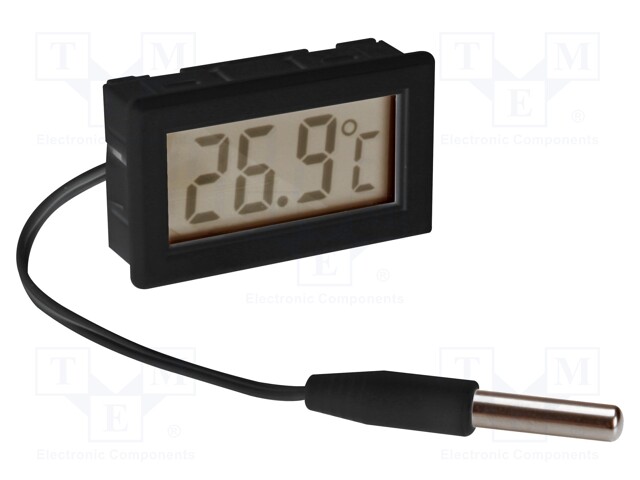 Meter: temperature; digital; on panel; LCD; Temp: -50÷100°C; Len: 1m