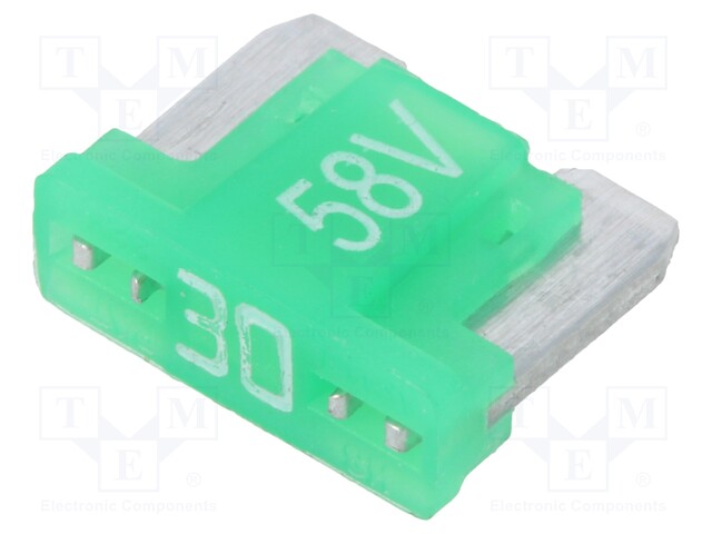 Fuse: fuse; 30A; 58VDC; automotive; 11mm; tin alloy