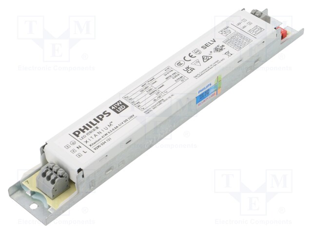 Power supply: switched-mode; LED; 41W; 23÷51VDC; 500÷800mA; IP20