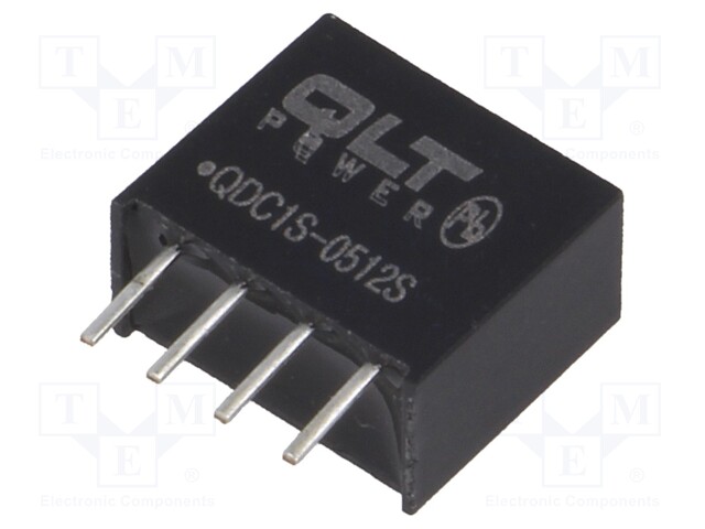 Converter: DC/DC; 1W; Uin: 4.5÷5.5V; 12VDC; SIL4; 7x11.7x10mm; 75Vpp
