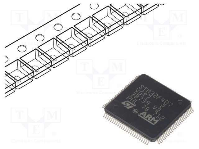 ARM microcontroller; Flash: 1MB; 168MHz; SRAM: 192kB; LQFP100