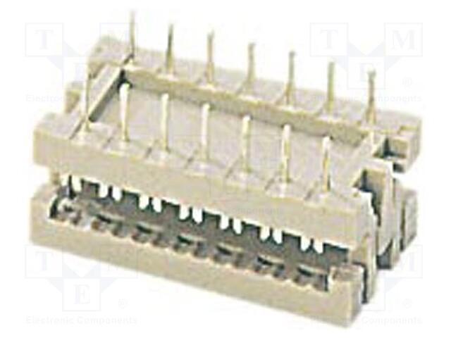 IDC transition; PIN: 14; IDC,THT; for ribbon cable; 1.27mm