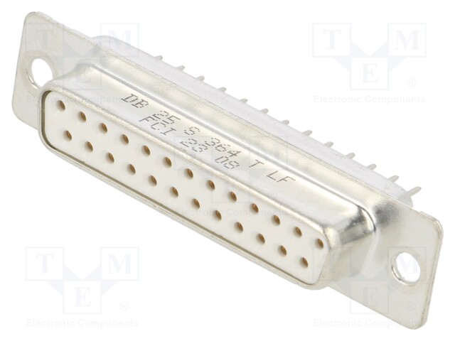 D-Sub; socket; female; on PCBs; THT; Locking: screws; 5A