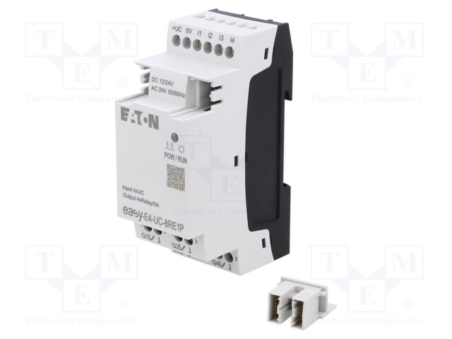 Module: extension; IN: 4; OUT: 4; OUT 1: relay; 5A; easyE4; 12÷24VDC