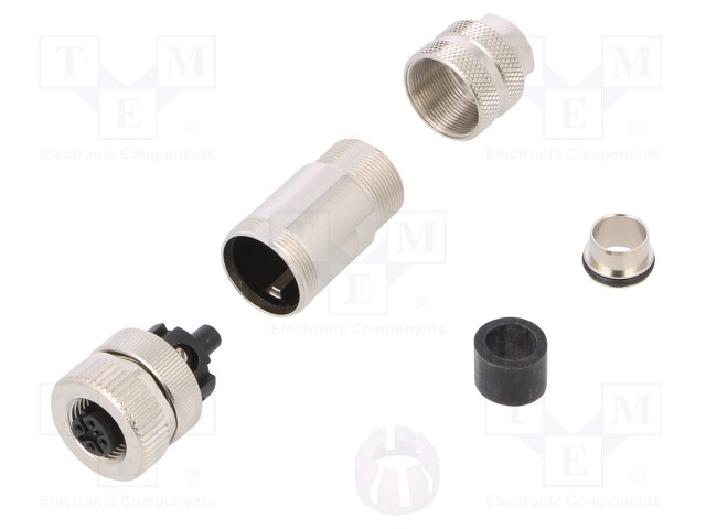 Plug; M12; PIN: 5; female; B code-Profibus; for cable; IP67; 60V; 4A